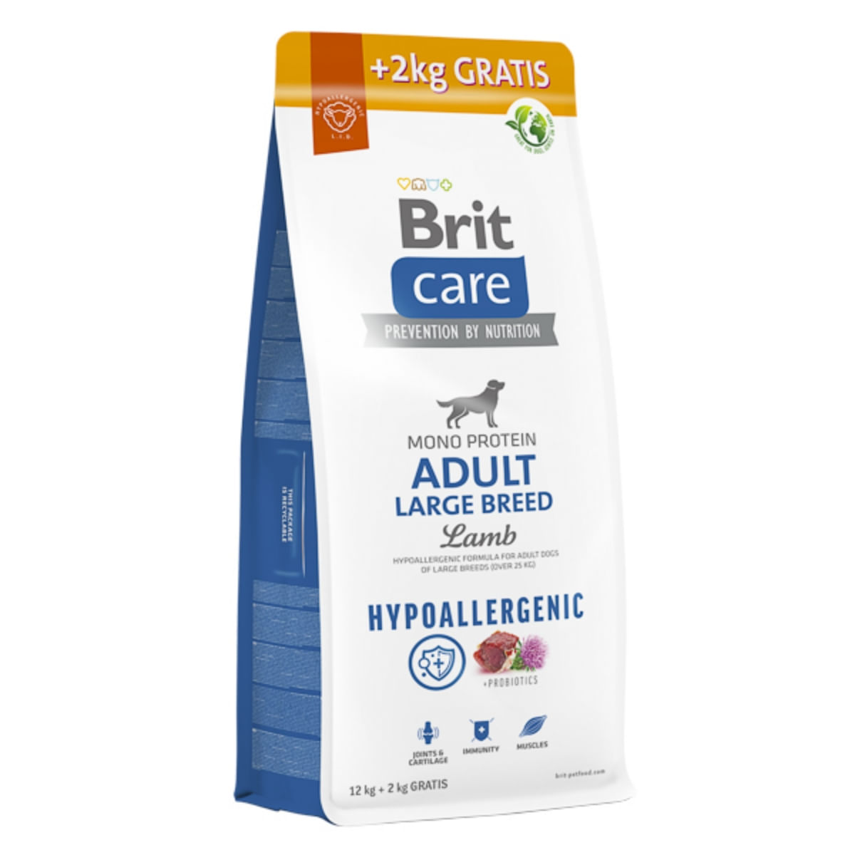 BRIT Care Hypoallergenic, L-XL, Miel, hrană uscată monoproteică câini, sistem imunitar & alergii BRIT Care Hypoallergenic Adult Large Breed, L-XL, Miel hrană uscată monoproteică câini, sistem imunitar & alergii, 12kg + 2kg GRATUIT