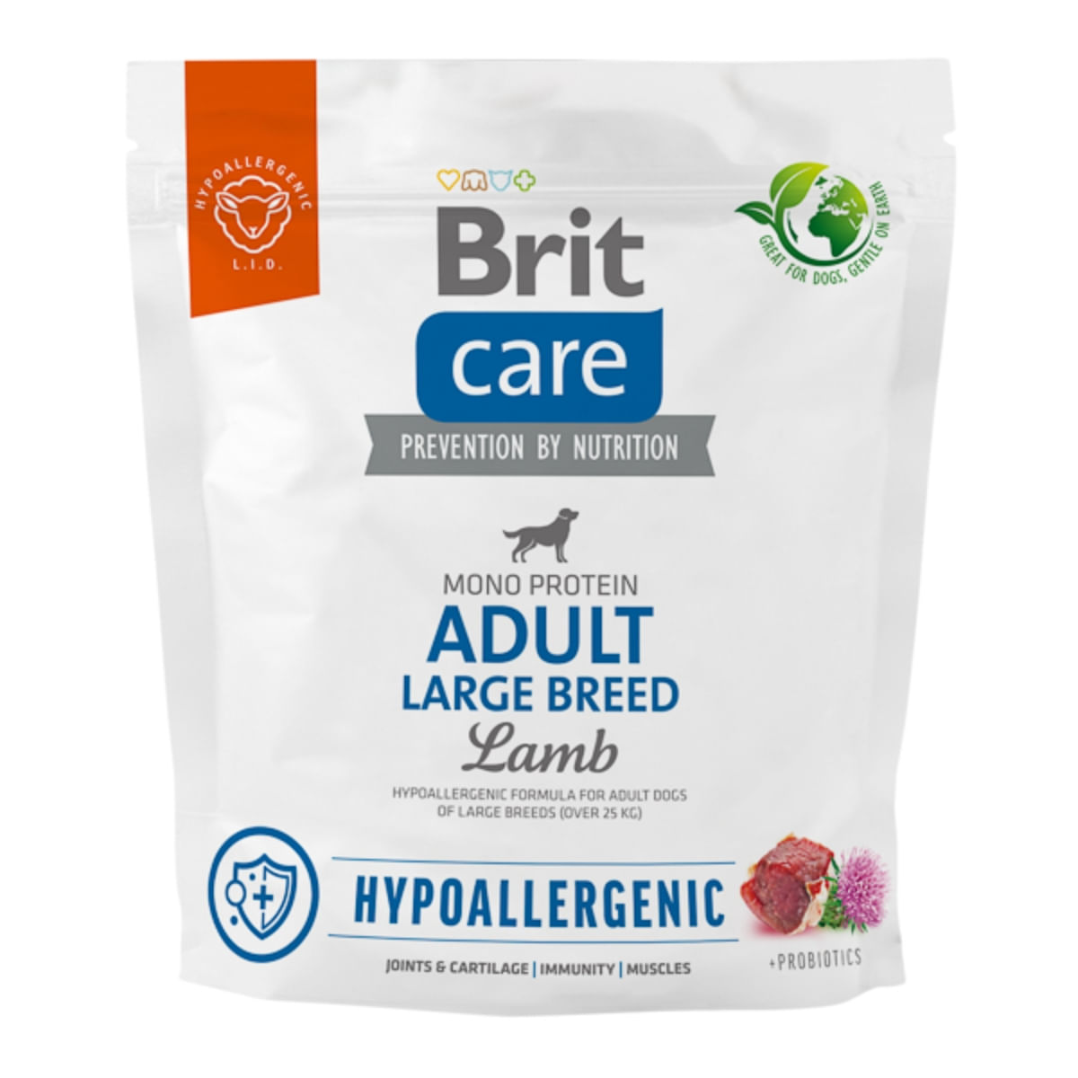 BRIT Care Hypoallergenic, L-XL, Miel, hrană uscată monoproteică câini, sistem imunitar & alergii BRIT Care Hypoallergenic Adult Large Breed, L-XL, Miel, hrană uscată monoproteică câini, sistem imunitar & alergii, 1kg