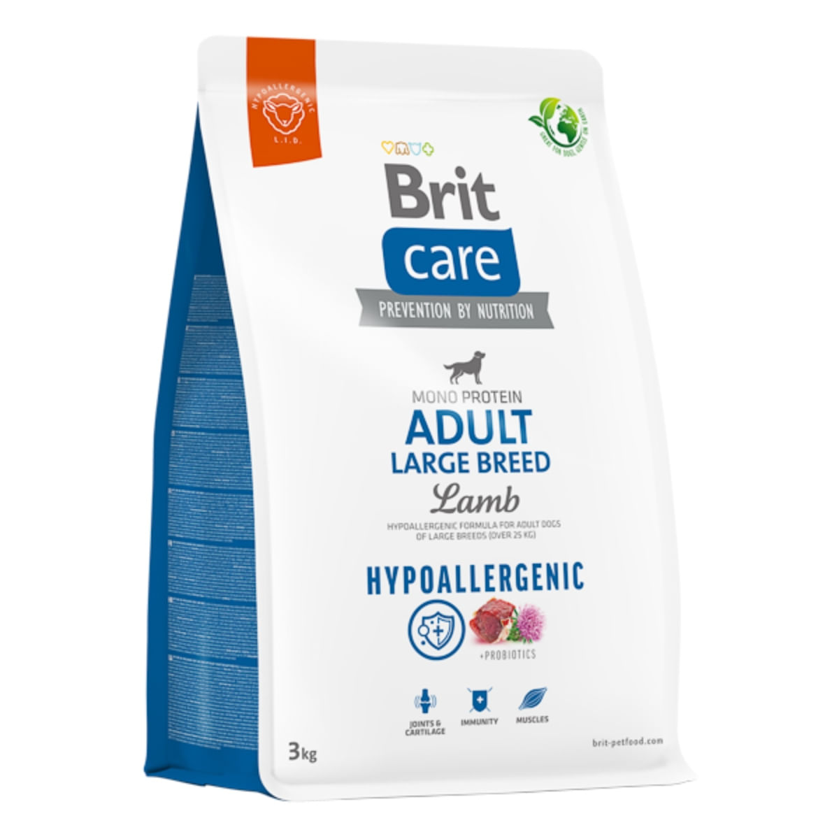 BRIT Care Hypoallergenic, L-XL, Miel, hrană uscată monoproteică câini, sistem imunitar & alergii BRIT Care Hypoallergenic Adult Large Breed, L-XL, Miel, hrană uscată monoproteică câini, sistem imunitar & alergii, 3kg