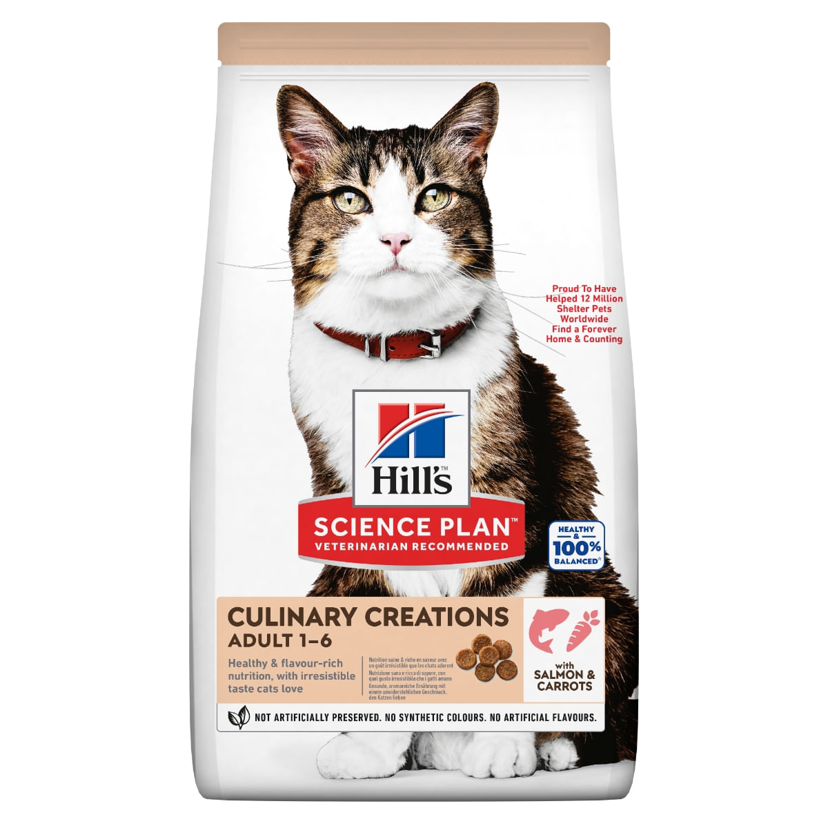 HILL&#039;S Science Plan Culinary Creations, Somon și Morcov, hrană uscată pisici, 1.5kg
