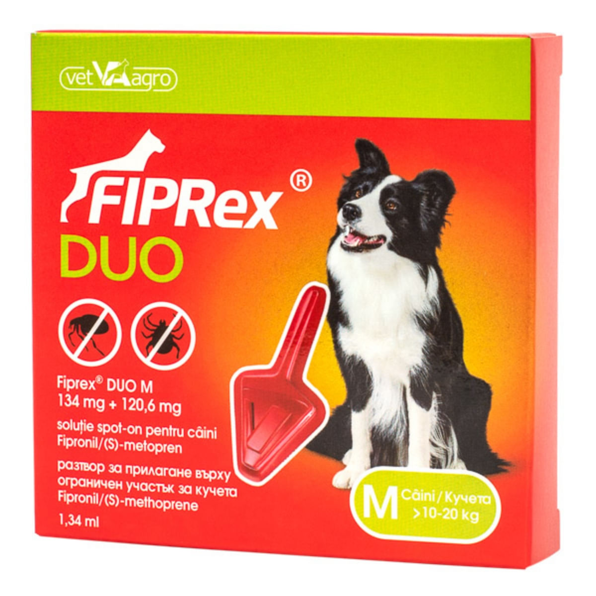 FIPREX Duo, deparazitare externă câini, pipetă repelentă, M(10 - 20kg), 1buc - 1 | YEO