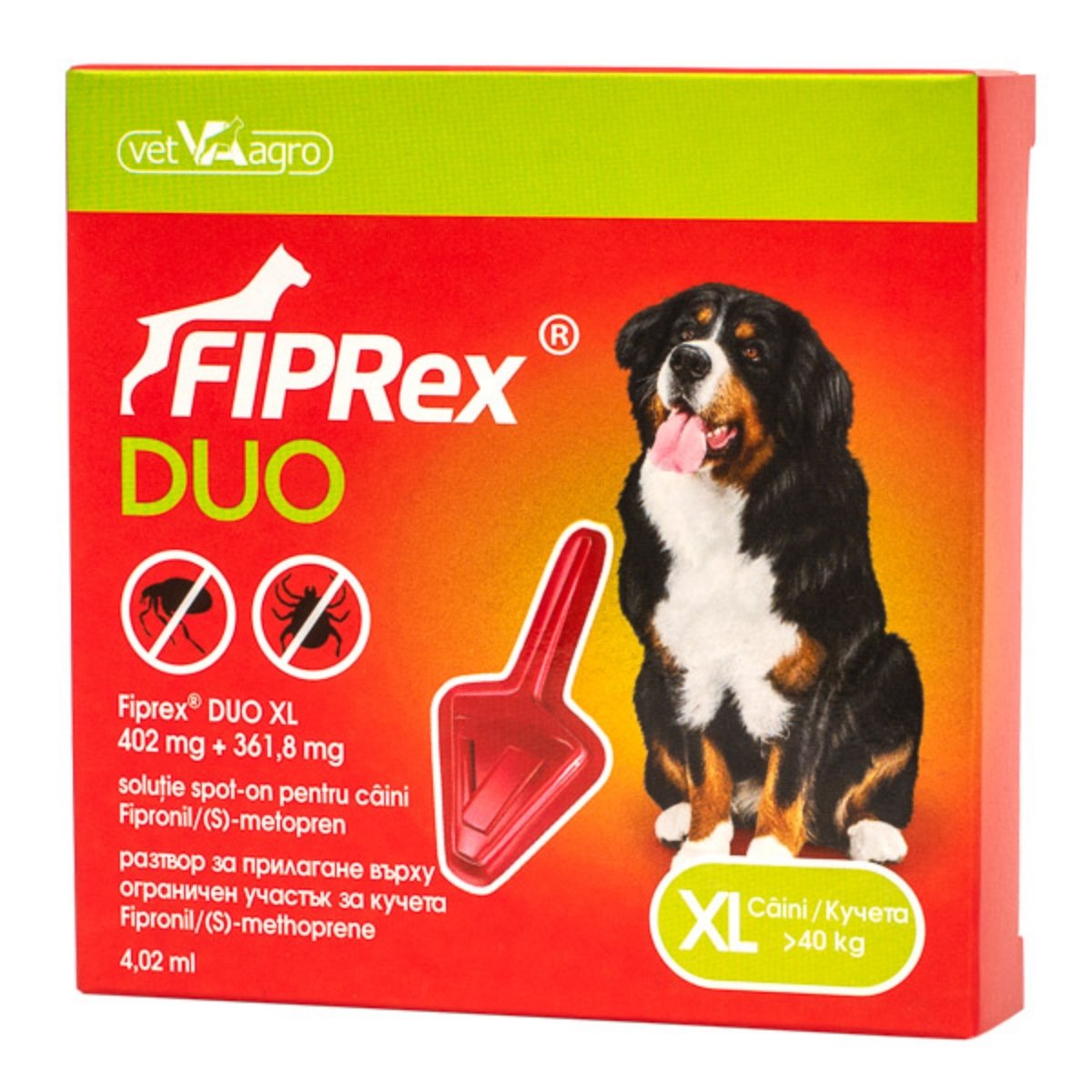 FIPREX Duo, deparazitare externă câini, pipetă repelentă, XL(40 - 60kg), 1buc