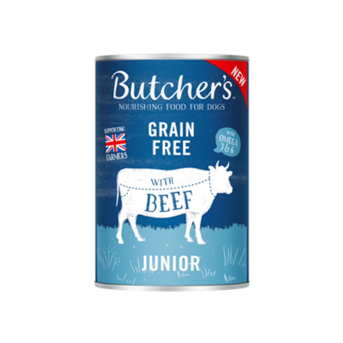 BUTCHER\'S Original, XS-XL, Vită, conservă hrană umedă fără cereale câini junior, (în aspic), 400g