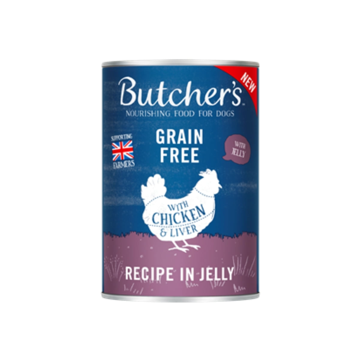 BUTCHER\'S Original, XS-XL, Pui, conservă hrană umedă fără cereale câini, (în aspic), 400g