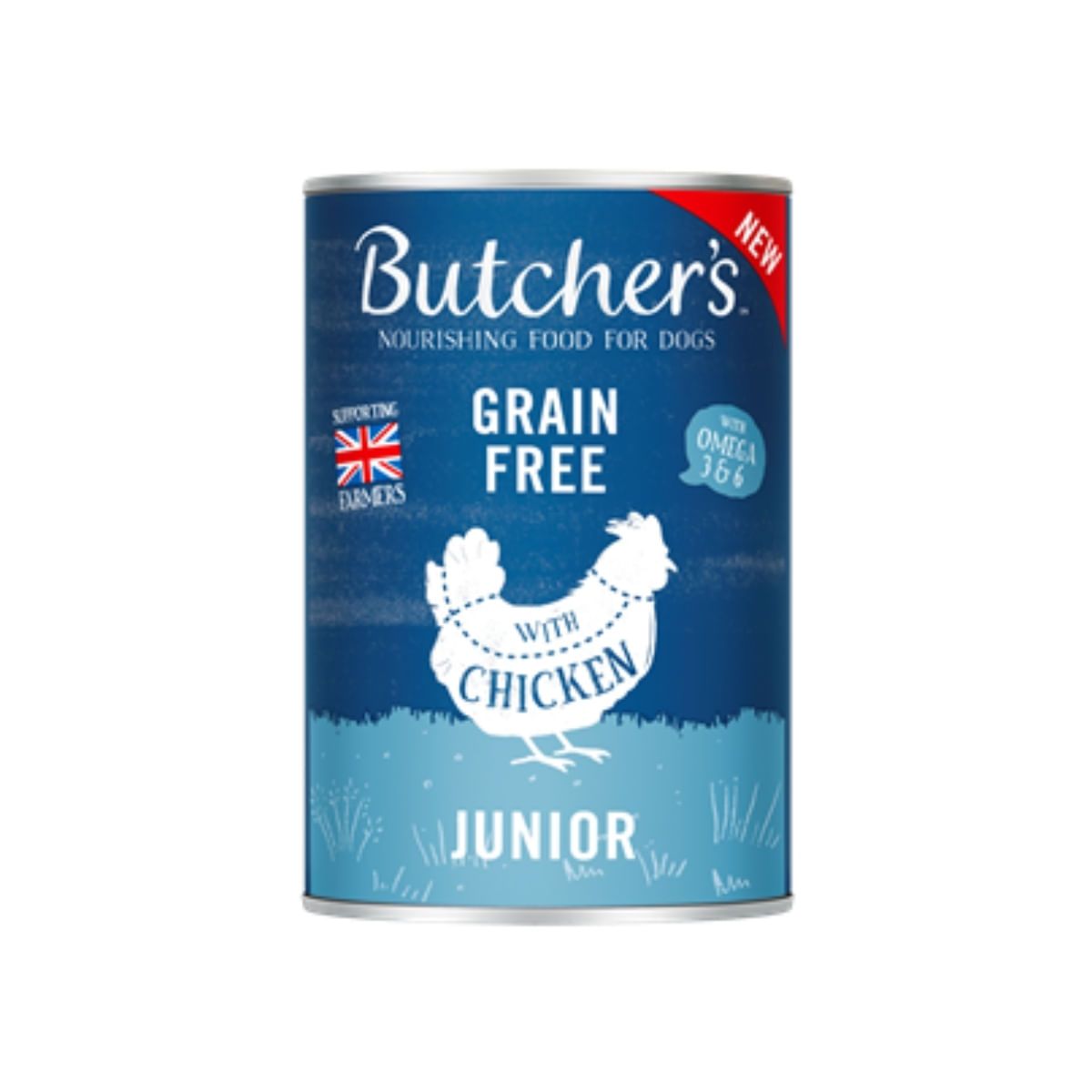 BUTCHER\'S Original, XS-XL, Pui, conservă hrană umedă fără cereale câini junior, (în aspic), 400g