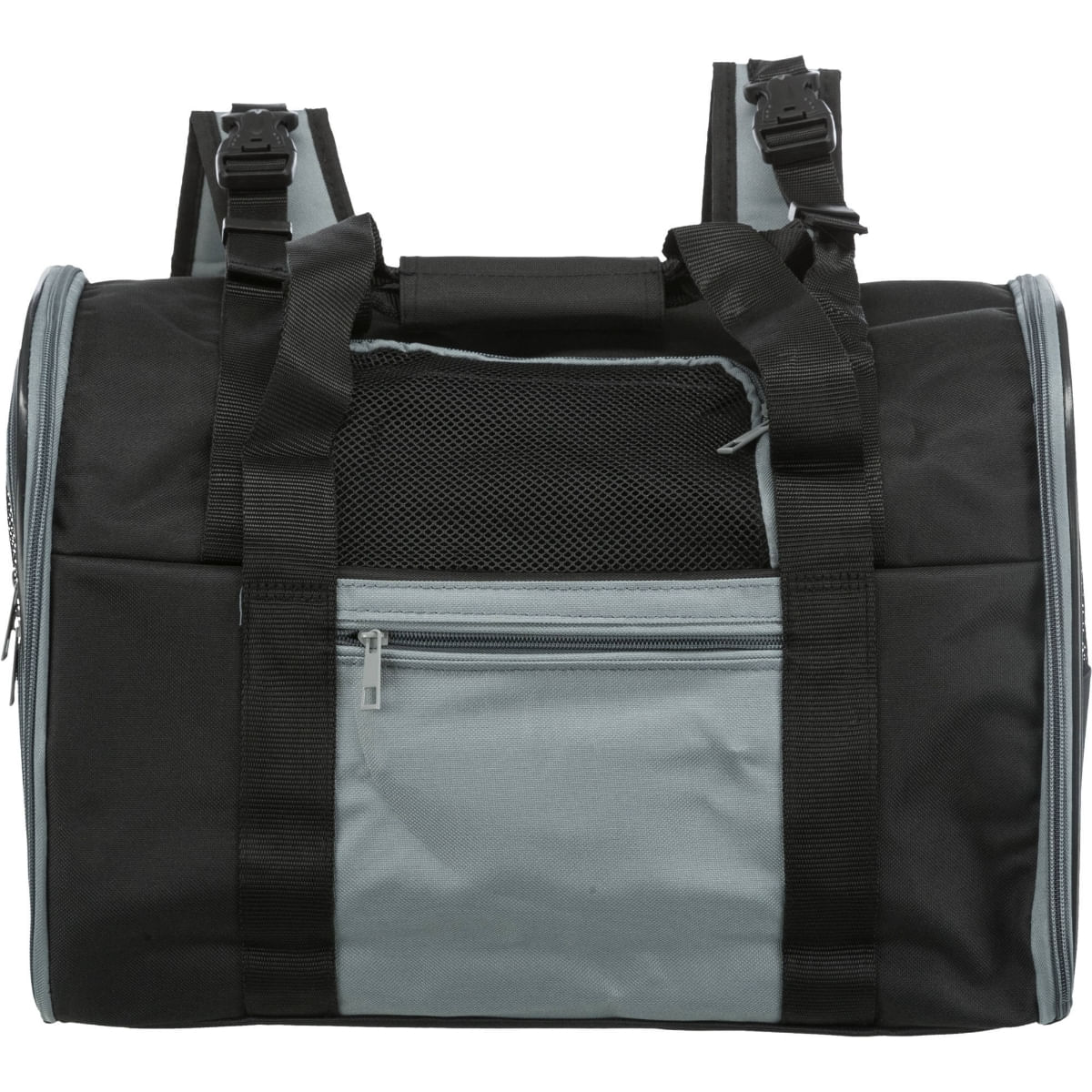 TRIXIE Connor, rucsac transport câini și pisici, XS-S(max. 8kg), nylon, deschidere laterală, cu curea de umăr, negru și gri, 42 x 30 x 21 cm - 2 | YEO