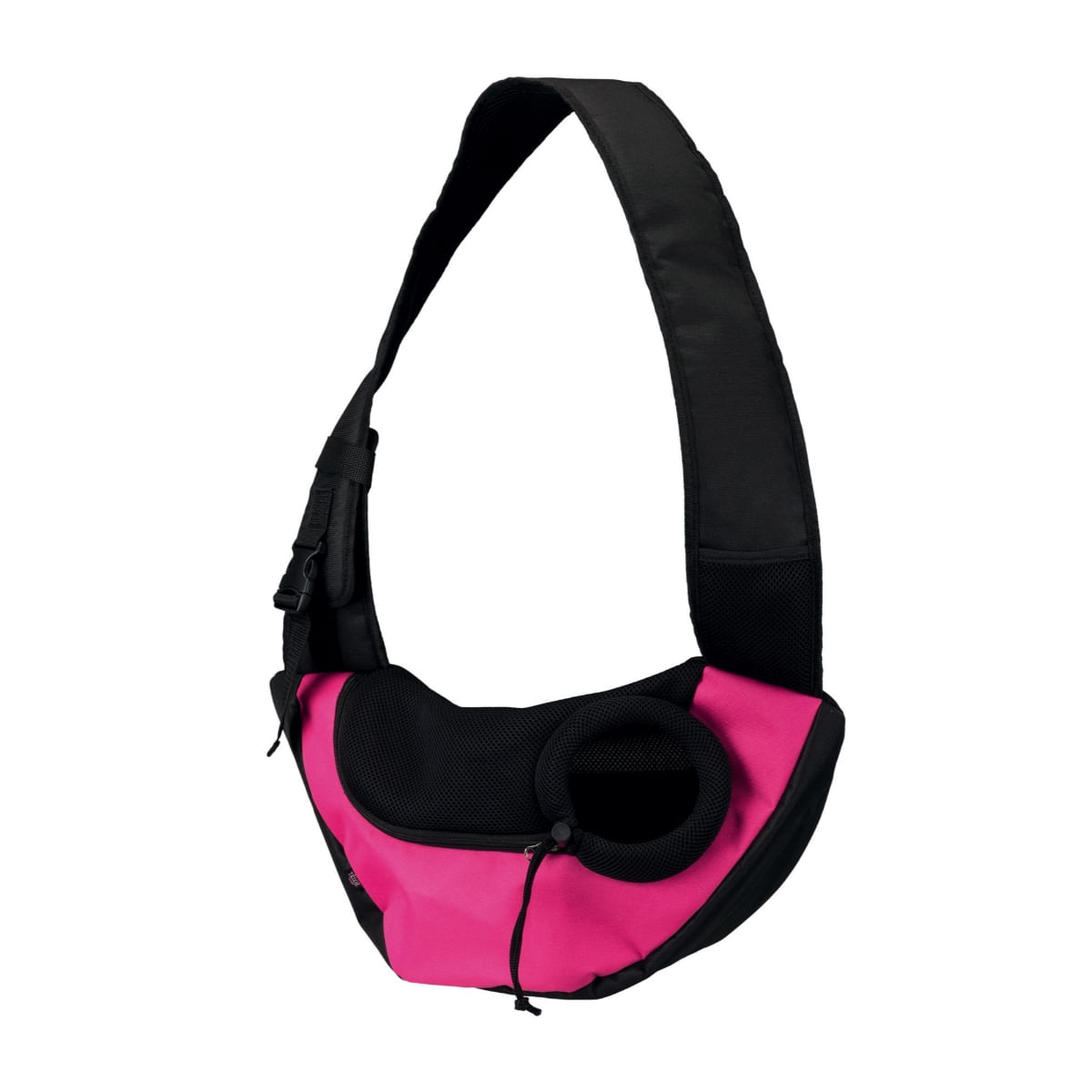 TRIXIE Sling, geantă transport câini și pisici, XS(max. 5kg), poliester, deschidere superioară, cu curea de umăr, roz și negru, 50 x 25 x 18 cm