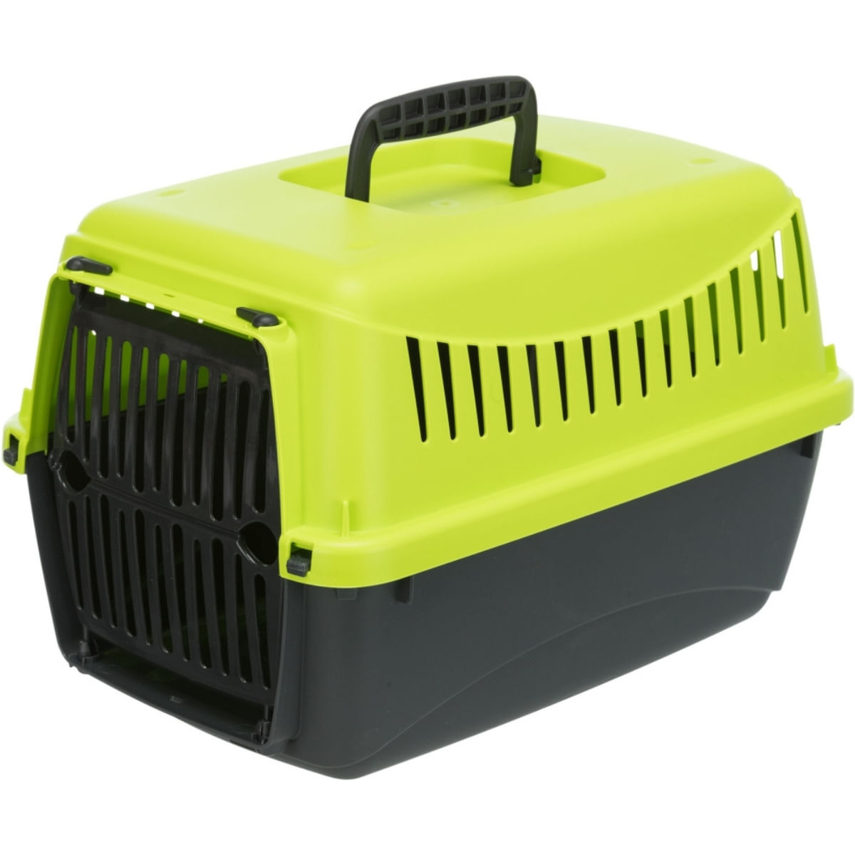 TRIXIE Capri, cușcă transport câini și pisici, XS(max. 2.5kg), plastic, deschidere frontală, verde și gri, 26 x 25 x 39 cm
