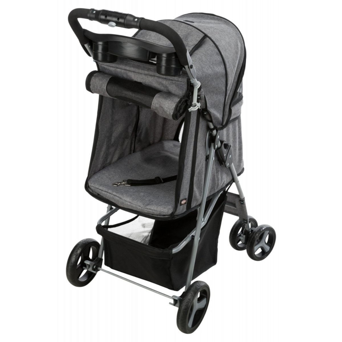 TRIXIE Bugggy, stroller câini și pisici, XS-M(max. 15kg), poliester, deschidere frontală, cu rotile, cu buzunare, verde și gri, 47 x 100 x 80 cm - 2 | YEO