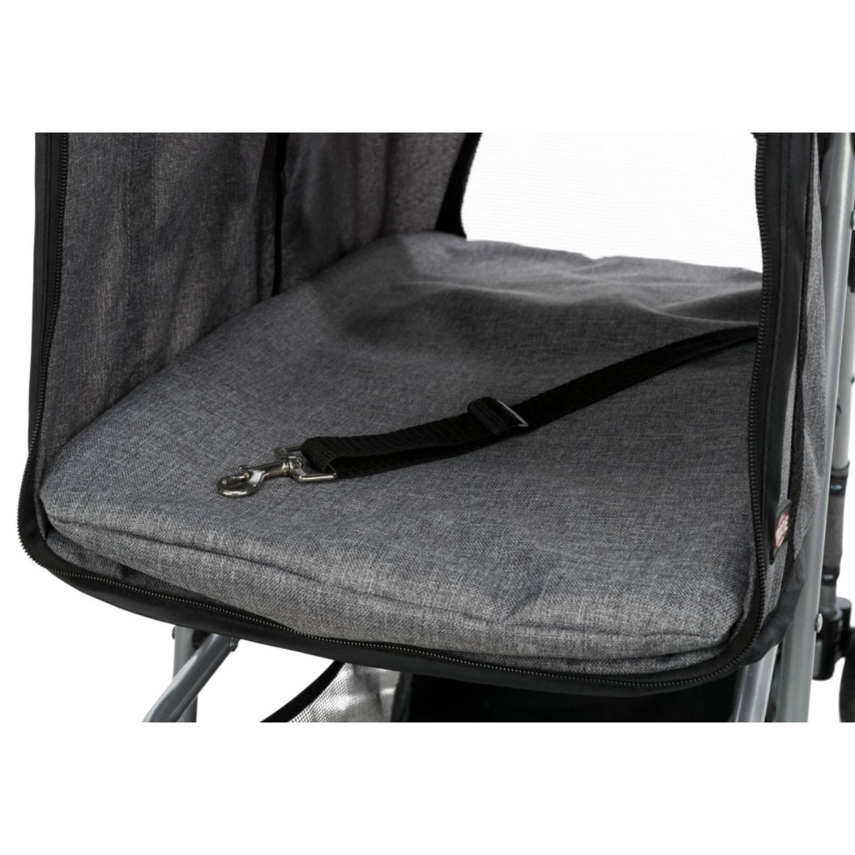 TRIXIE Bugggy, stroller câini și pisici, XS-M(max. 15kg), poliester, deschidere frontală, cu rotile, cu buzunare, verde și gri, 47 x 100 x 80 cm