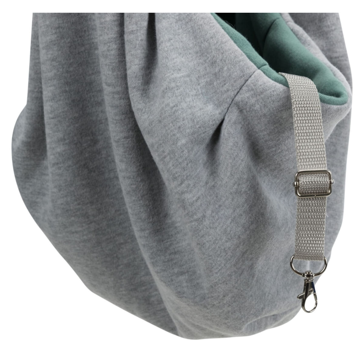 TRIXIE Junior, geantă transport câini, XS(max. 5kg), textil, deschidere superioară, gri și verde, 22 x 20 x 60 cm