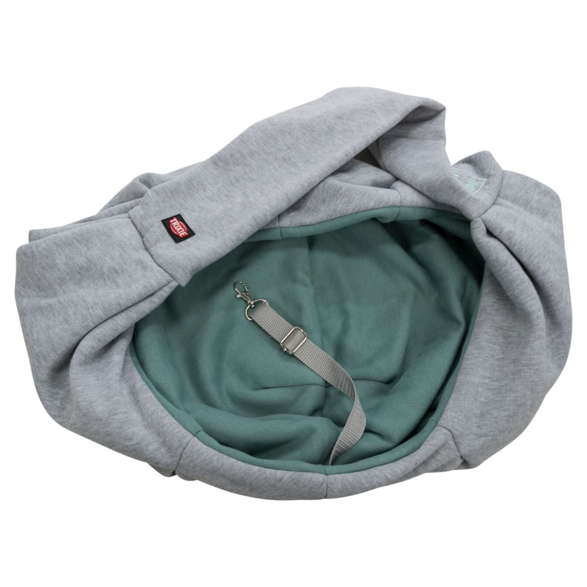 TRIXIE Junior, geantă transport câini, XS(max. 5kg), textil, deschidere superioară, gri și verde, 22 x 20 x 60 cm