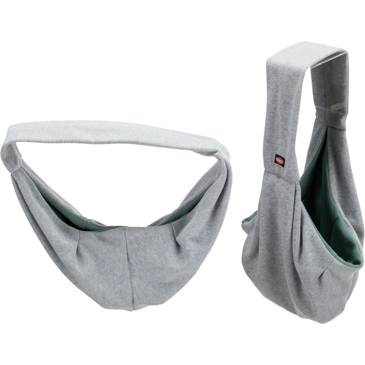 TRIXIE Junior, geantă transport câini, XS(max. 5kg), textil, deschidere superioară, gri și verde, 22 x 20 x 60 cm