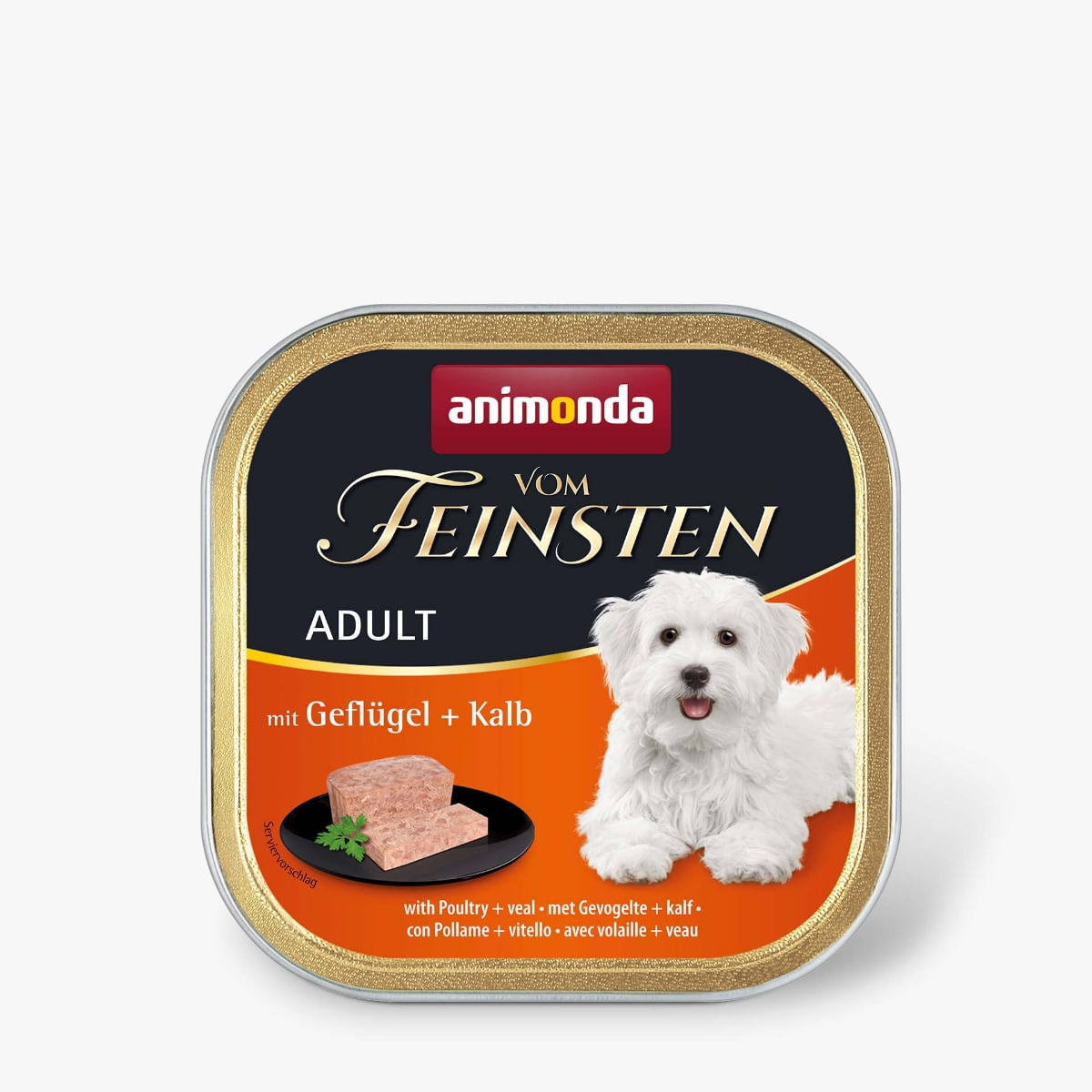 VOM FEINSTEN, XS-M, Pasăre și Vită, tăviță hrană umedă fără cereale câini, apetit capricios, (pate), 150g - 1 | YEO