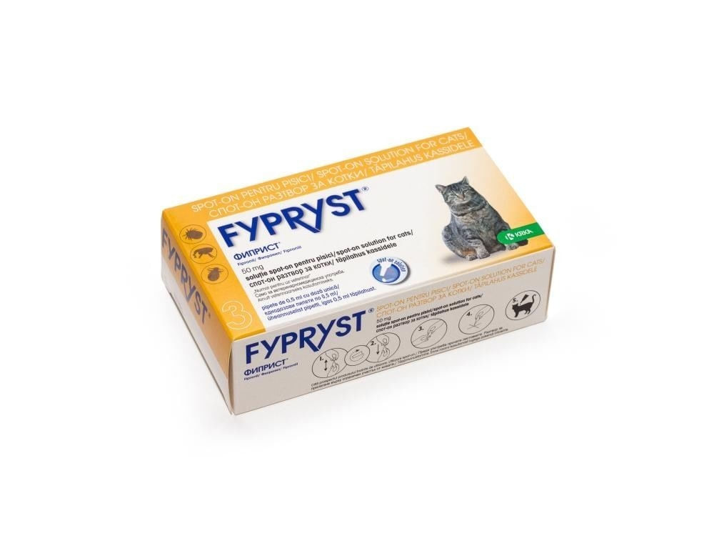 FYPRYST, deparazitare externă pisici, pipetă repelentă, 1 lună x 3buc - 1 | YEO