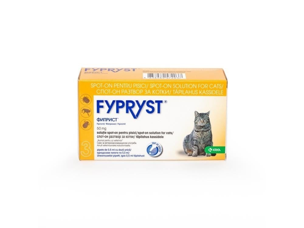 FYPRYST, deparazitare externă pisici, pipetă repelentă, 1 lună x 3buc