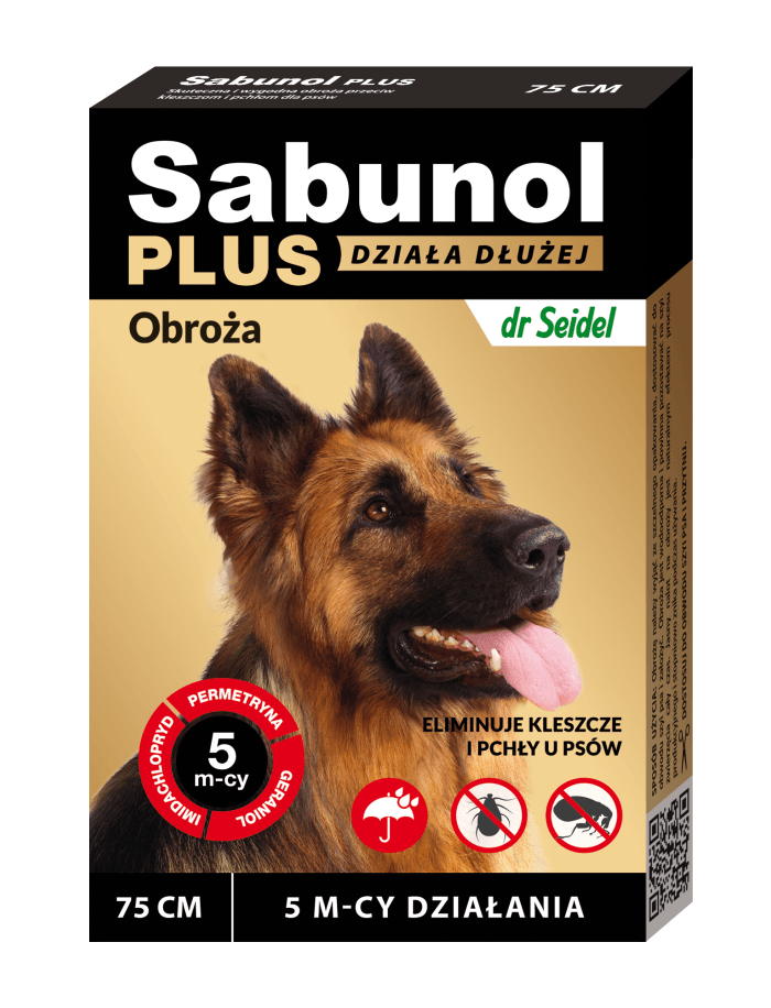 SABUNOL PLUS, deparazitare externă câini, zgardă, L-XL(25 - 50kg), 75 cm, maro, 1buc