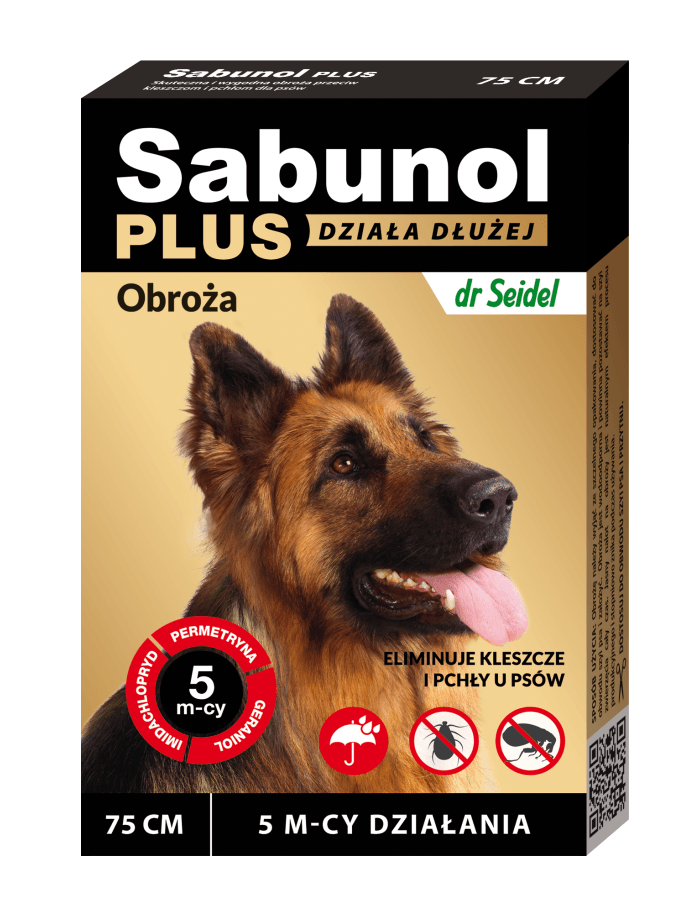 SABUNOL PLUS, deparazitare externă câini, zgardă, L-XL(25 - 50kg), 75 cm, maro, 1buc - 1 | YEO