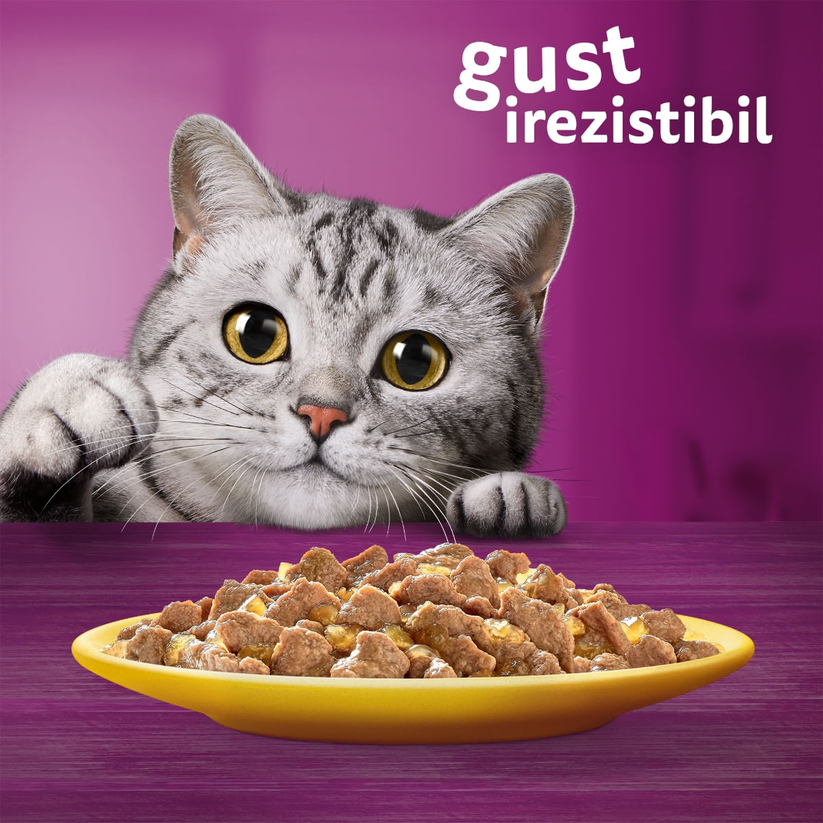 WHISKAS, Pui, plic hrană umedă pisici, (în aspic), 85g