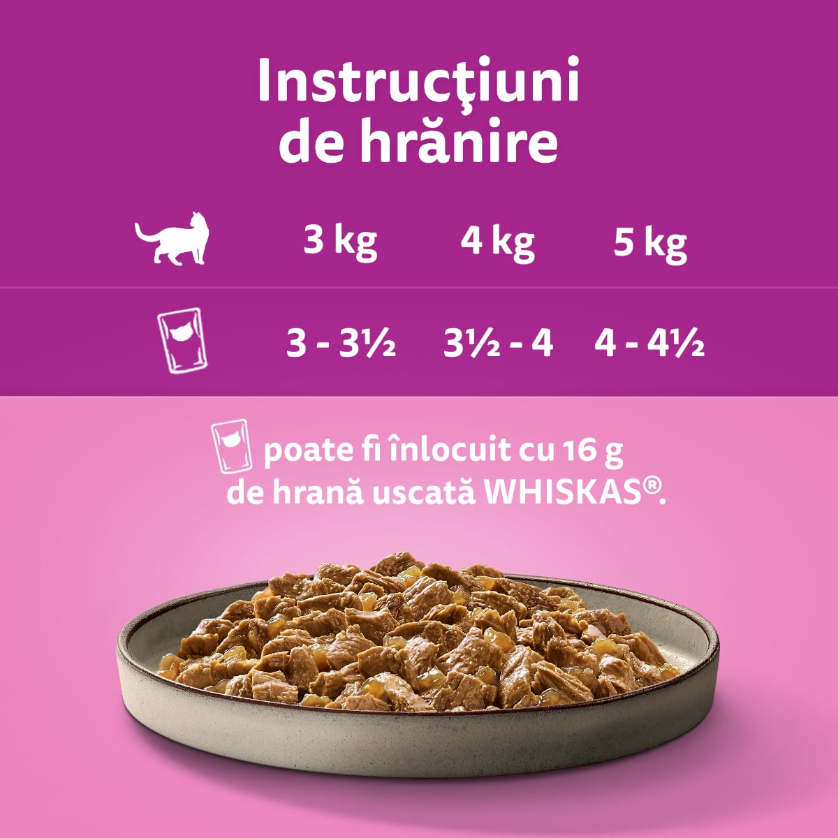 WHISKAS Pure Delight Mixed Selection, Vită, Pui, Somon și Ton, plic hrană umedă pisici, (în aspic), multipack, 85g x 12
