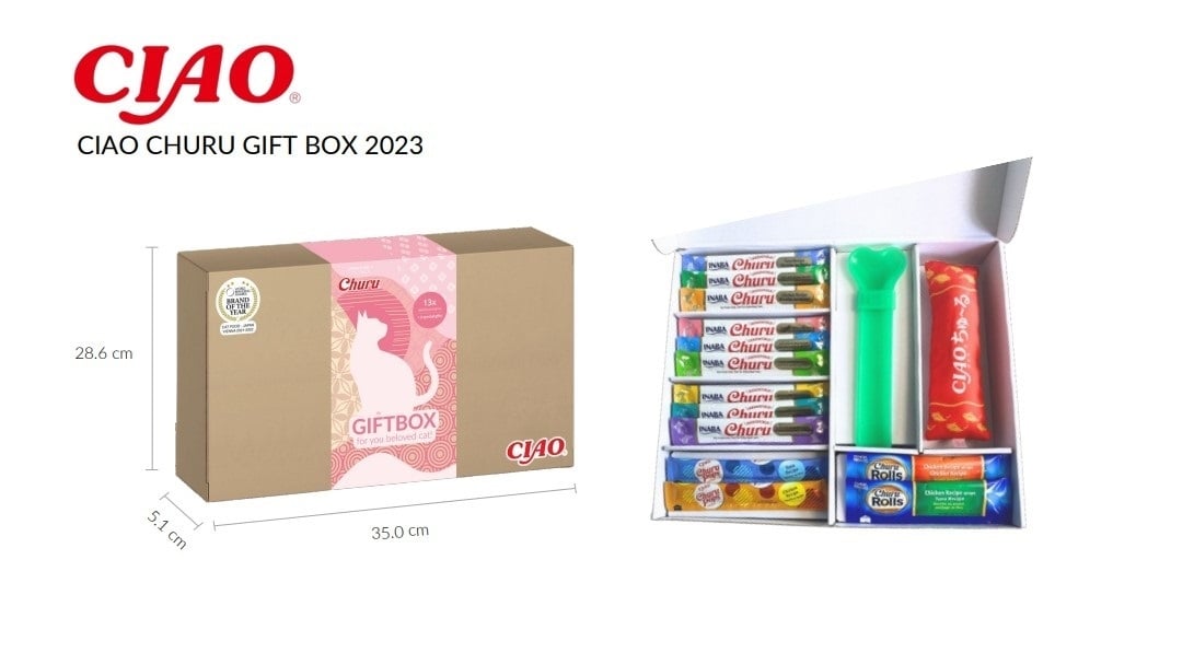 INABA Gift Box, Pui și Ton, cutie recompense pisici, 250g - 1 | YEO