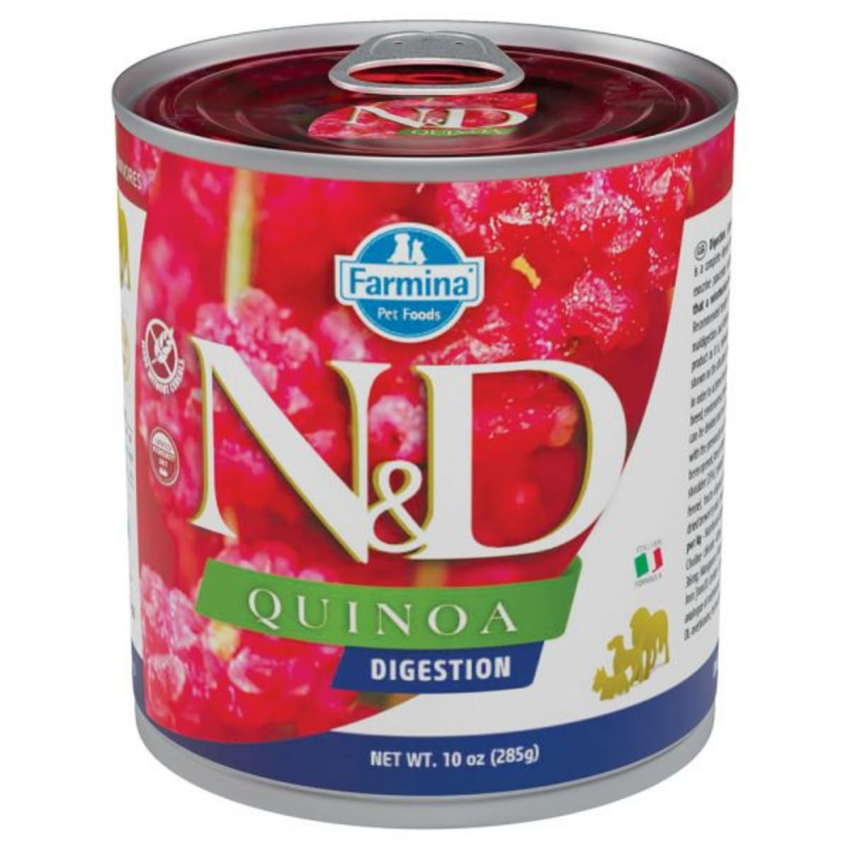 N&D Quinoa Digestive, XS-XL, Miel și Pește, conservă hrană umedă fără cereale câini, sistem digestiv, (în sos), 285g - 1 | YEO