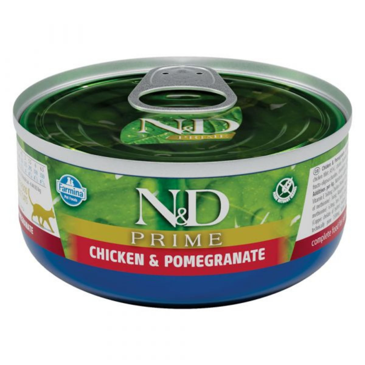 N&D Prime, Pui și Rodie, conservă hrană umedă fără cereale pisici, (în sos), 70g