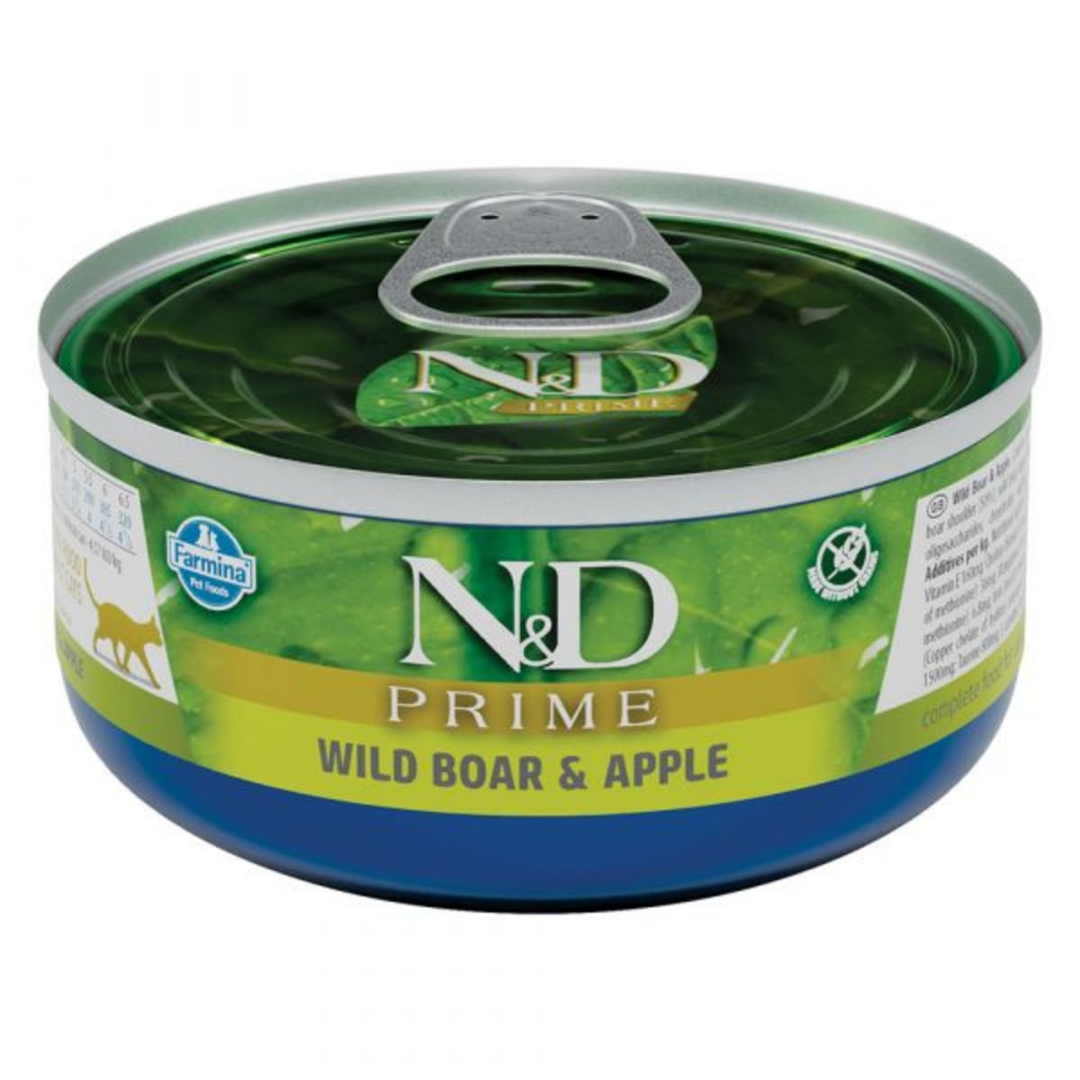 N&D Prime, Mistreț și Măr, conservă hrană umedă fără cereale pisici, (în sos), 70g - 1 | YEO