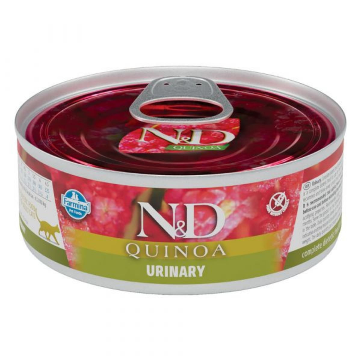 N&D Quinoa Adult Urinary, Rață, conservă hrană umedă fără cereale pisici, sistem urinar, (în sos), 80g - 1 | YEO