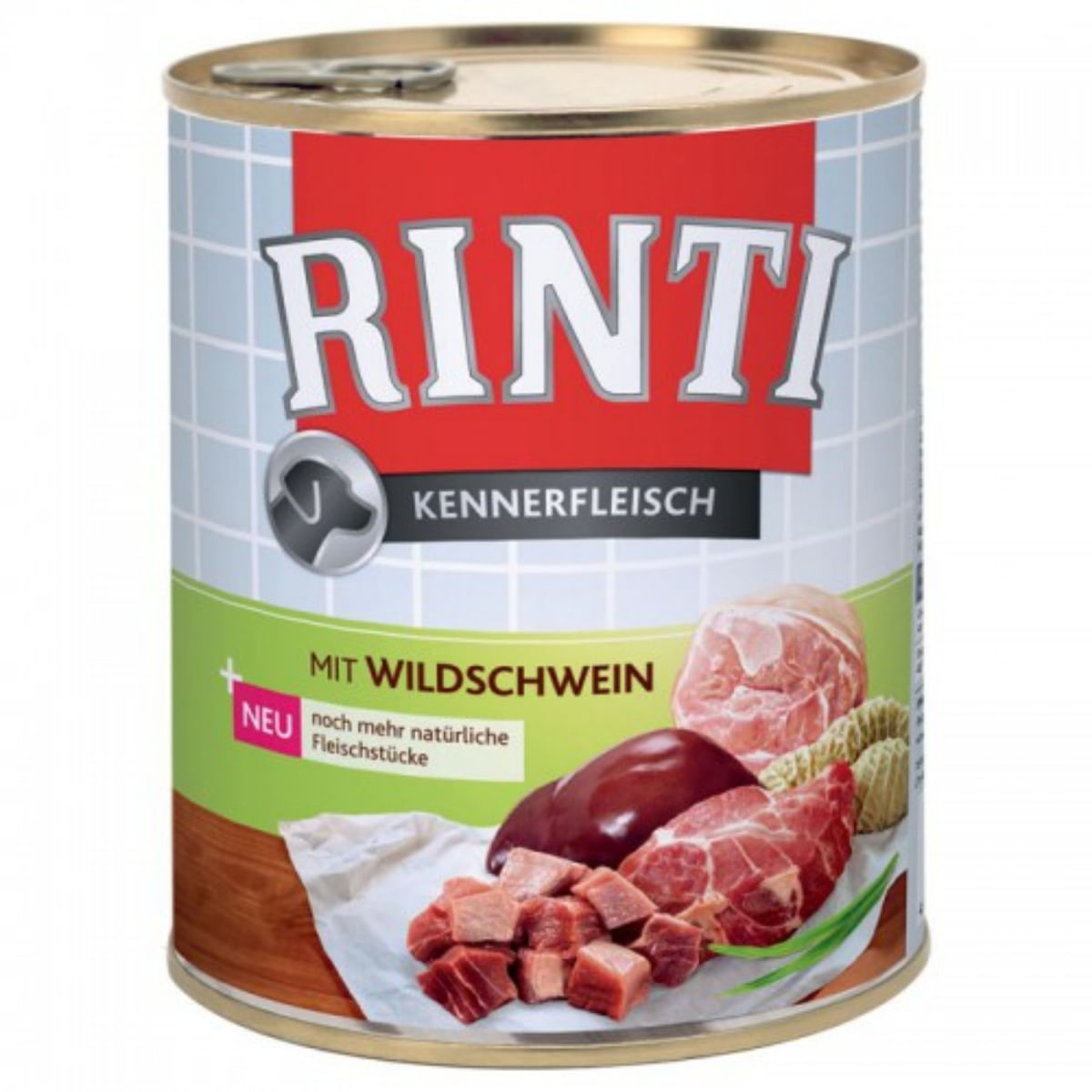 RINTI, XS-XL, Mistreț, conservă hrană umedă fără cereale câini, (în suc propriu), 800g - 1 | YEO