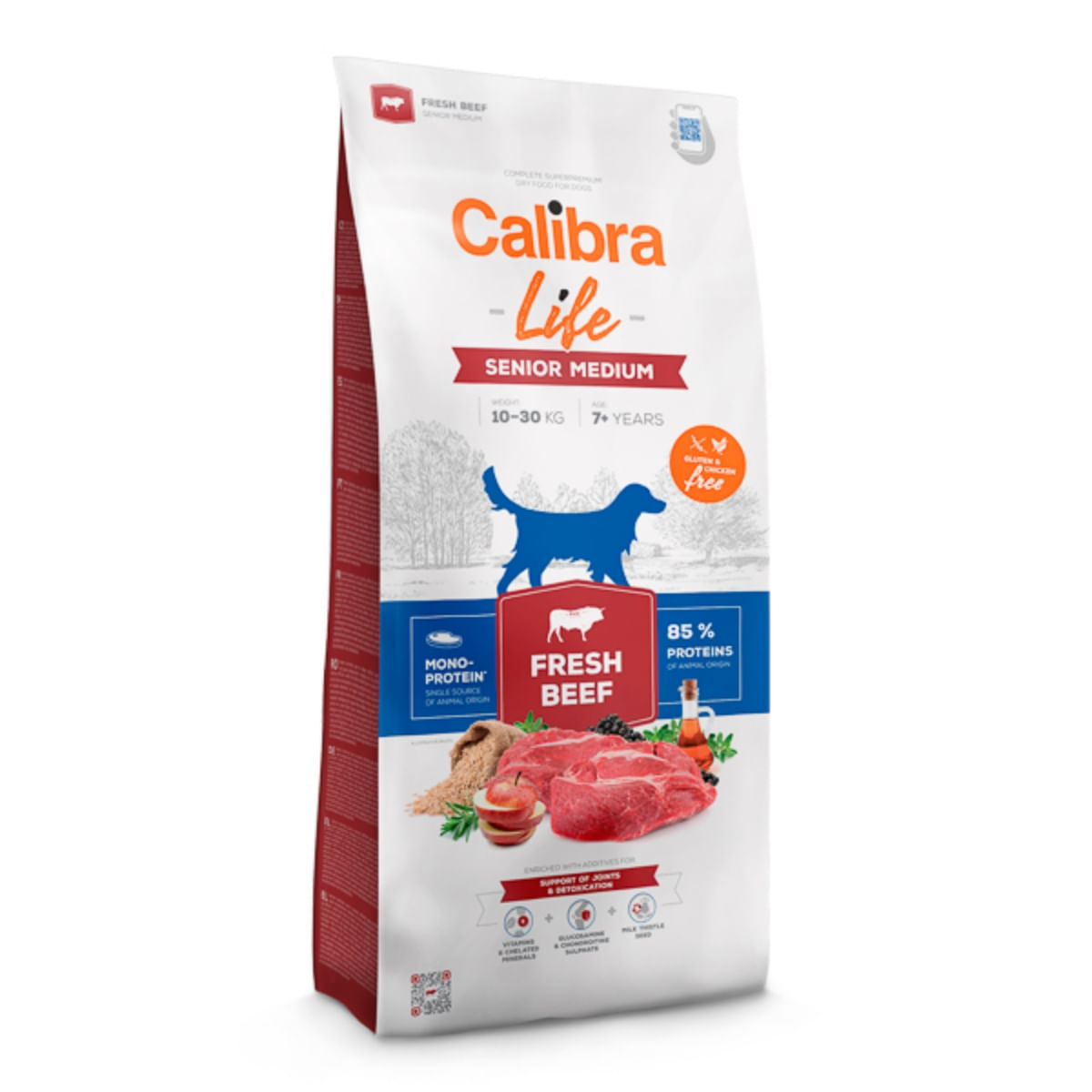 CALIBRA Life Senior Medium, M, Vită, hrană uscată monoproteică câini senior, 12kg