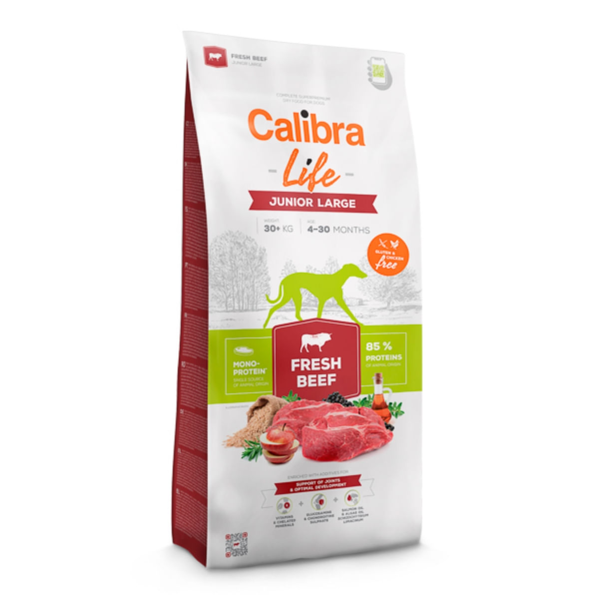 CALIBRA Life Junior Large, L-XL, Vită, hrană uscată monoproteică câini junior, 2.5kg - 1 | YEO