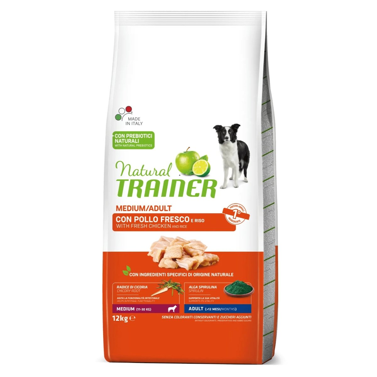 NATURAL TRAINER Medium Adult, M-XL, Pui, hrană uscată câini, 12kg