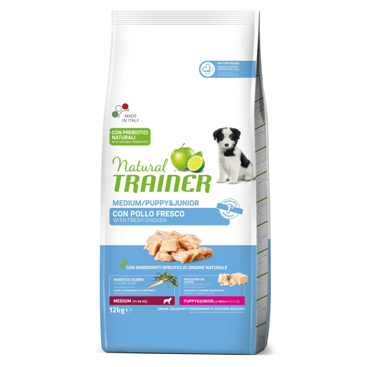 NATURAL TRAINER Medium Puppy&Junior, M-XL, Pui, hrană uscată câini junior, 12kg - 1 | YEO