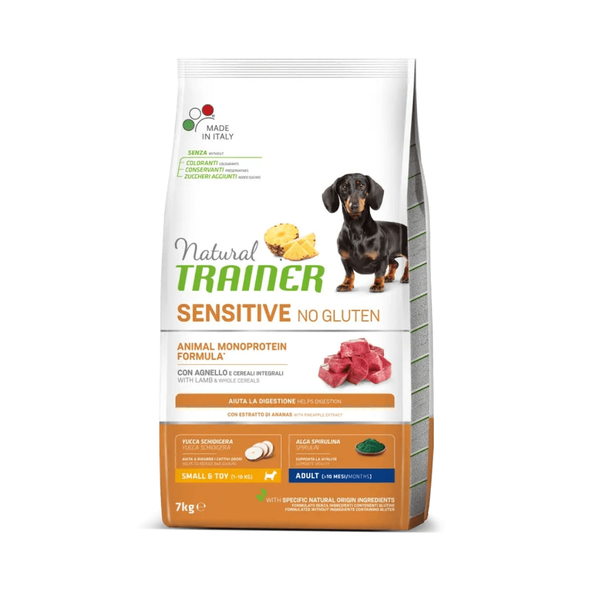 NATURAL TRAINER Sensitive No Gluten, XS-S, Miel, hrană uscată monoproteică câini, sistem digestiv, 7kg - 1 | YEO