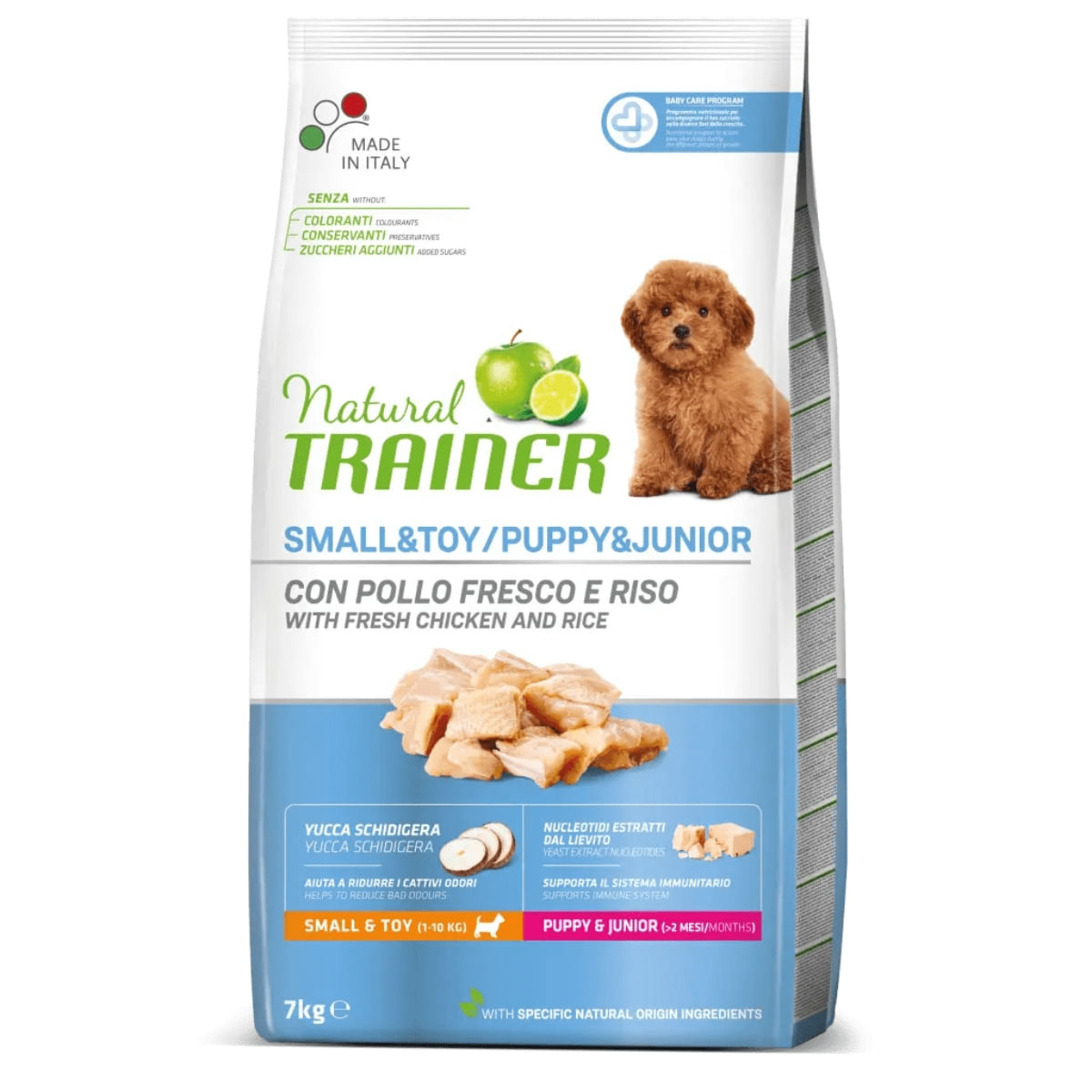 NATURAL TRAINER Small&Toy / Puppy&Junior, XS-S, Pui, hrană uscată câini junior, 7kg - 1 | YEO