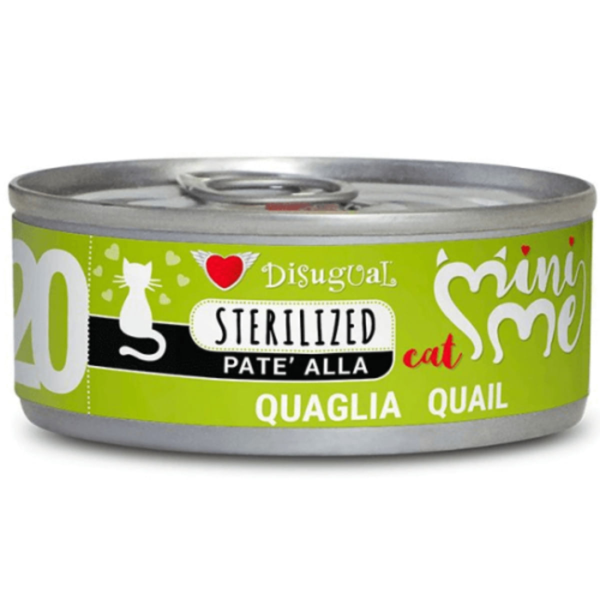 DISUGUAL Mini Me Sterilised, Prepeliță, conservă hrană umedă fără cereale pisici sterilizate, (pate), 85g