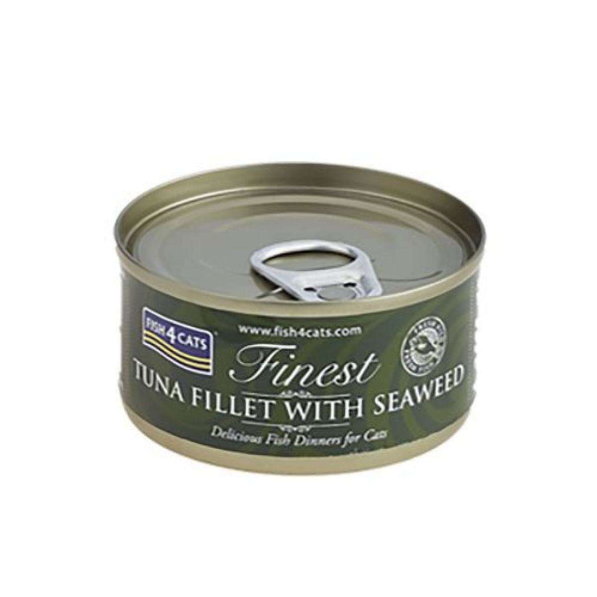 FISH4CATS Finest, Ton și Alge Marine, conservă hrană umedă pisici, (în supă), 70g