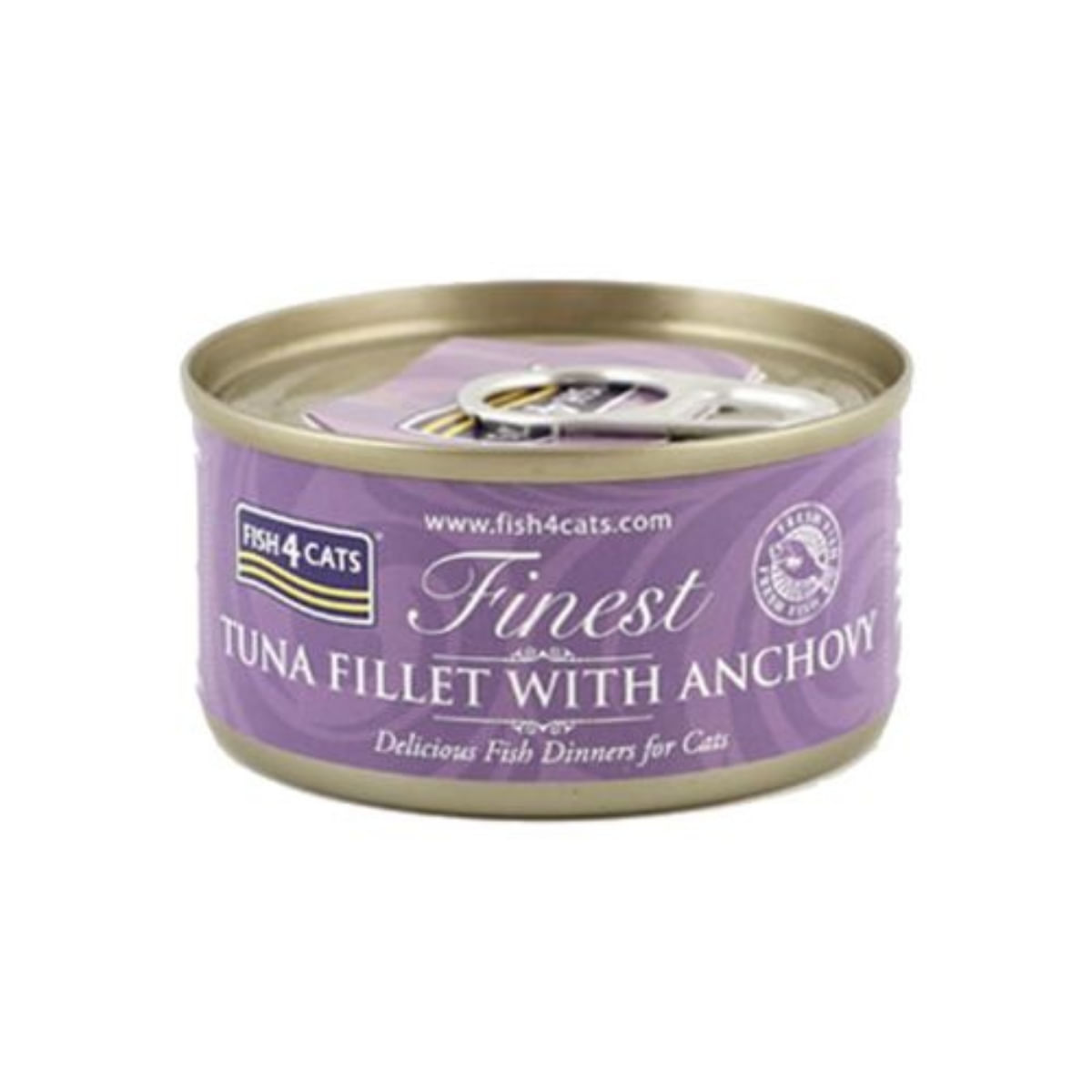 FISH4CATS Finest, Ton și Anșoa, conservă hrană umedă pisici, (în supă), 70g - 1 | YEO