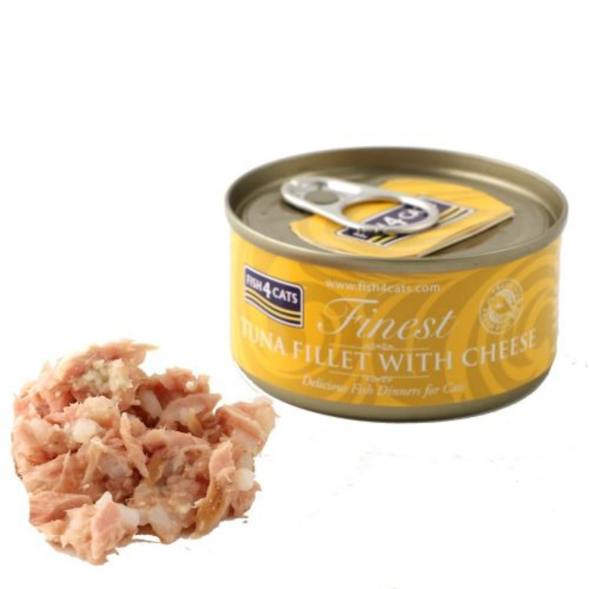 FISH4CATS Finest, Ton și Brânză, conservă hrană umedă pisici, (în supă), 70g - 1 | YEO