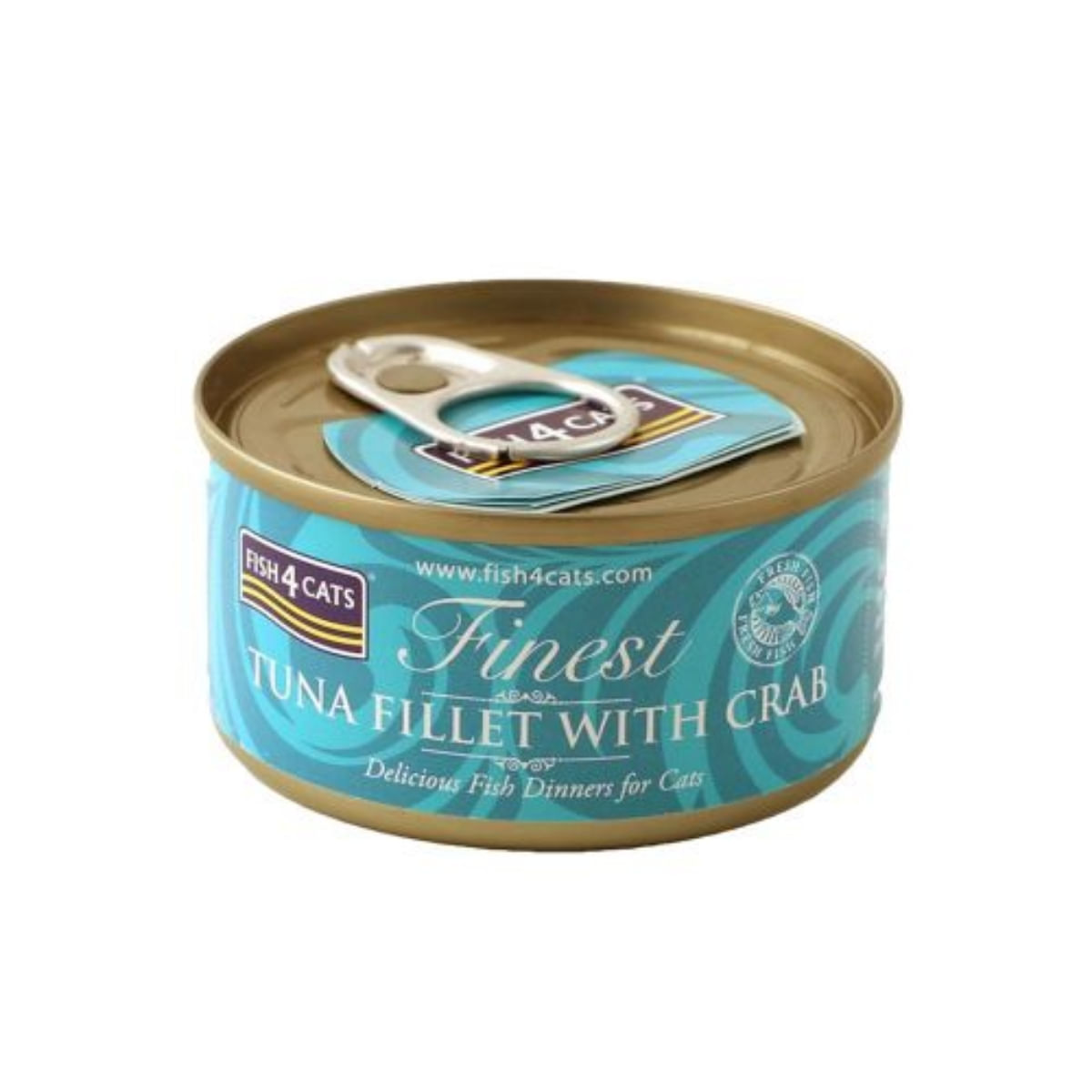 FISH4CATS Finest, Ton și Crap, conservă hrană umedă pisici, (în supă), 70g