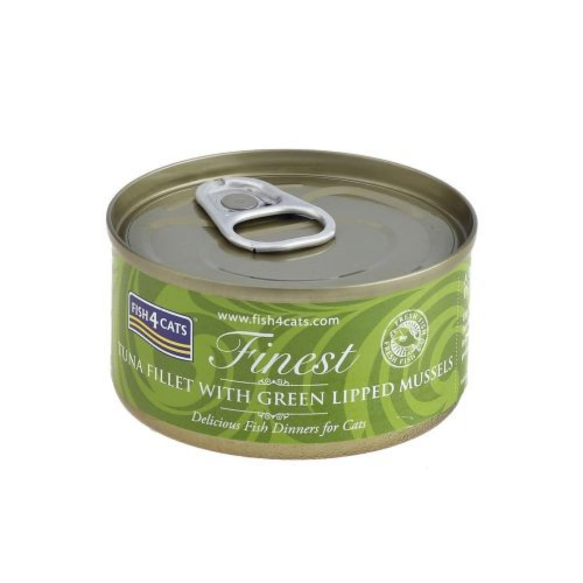 FISH4CATS Finest, Ton și Scoici, conservă hrană umedă pisici, (în supă), 70g