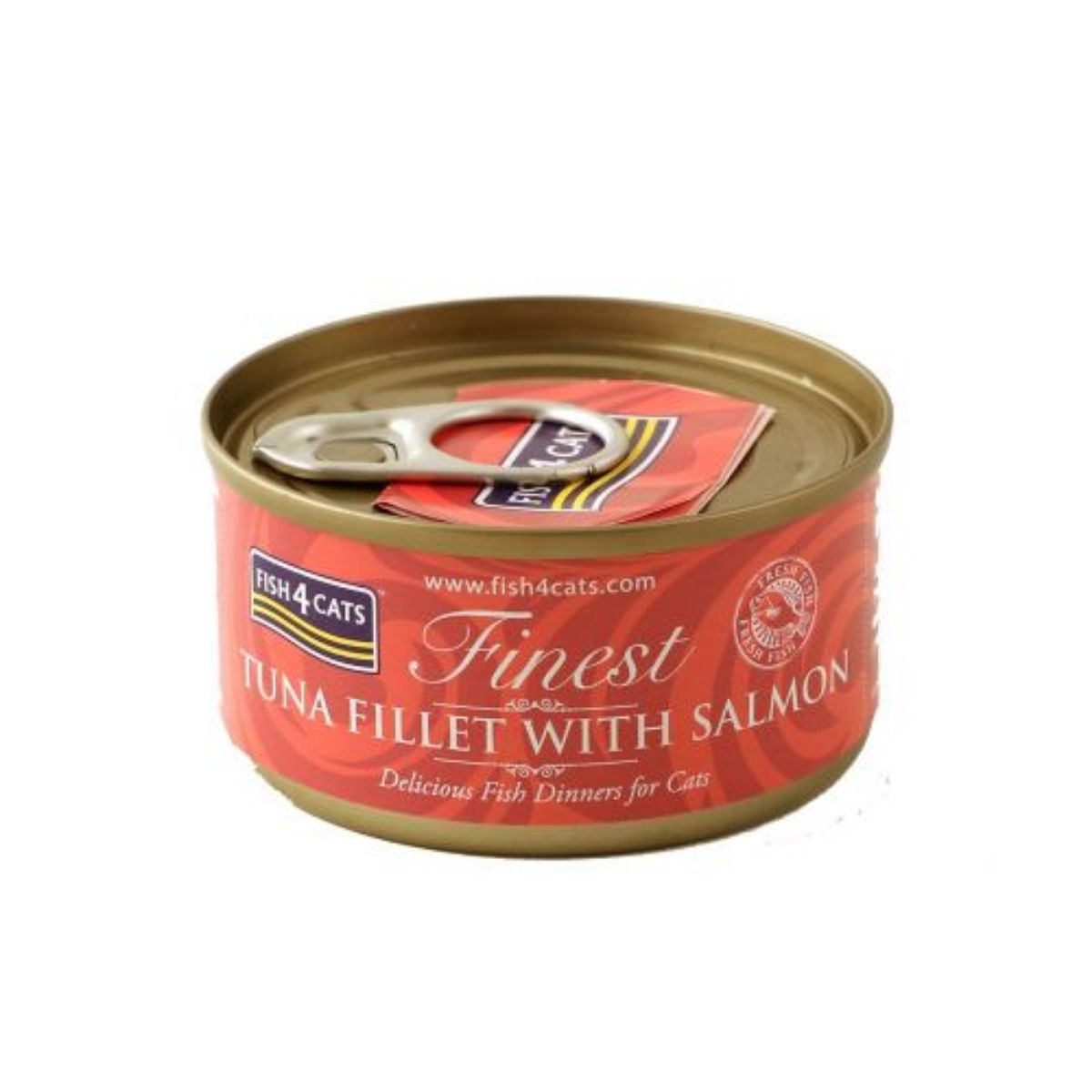 FISH4CATS Finest, Ton și Somon, conservă hrană umedă pisici, (în supă), 70g - 1 | YEO