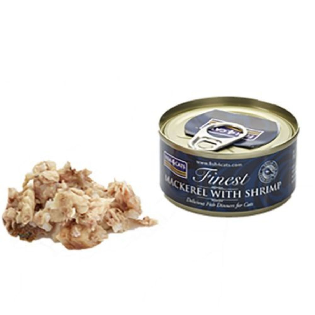 FISH4CATS Finest, Macrou și Creveți, conservă hrană umedă pisici, (în supă), 70g