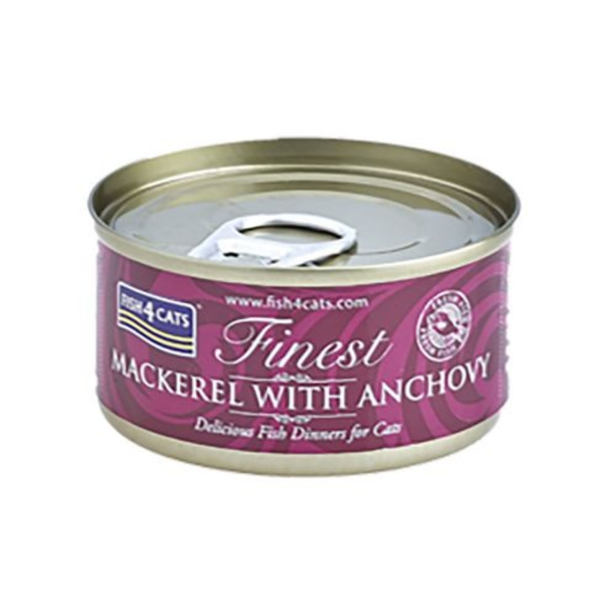 FISH4CATS Finest, Macrou și Anșoa, conservă hrană umedă pisici, (în supă), 70g