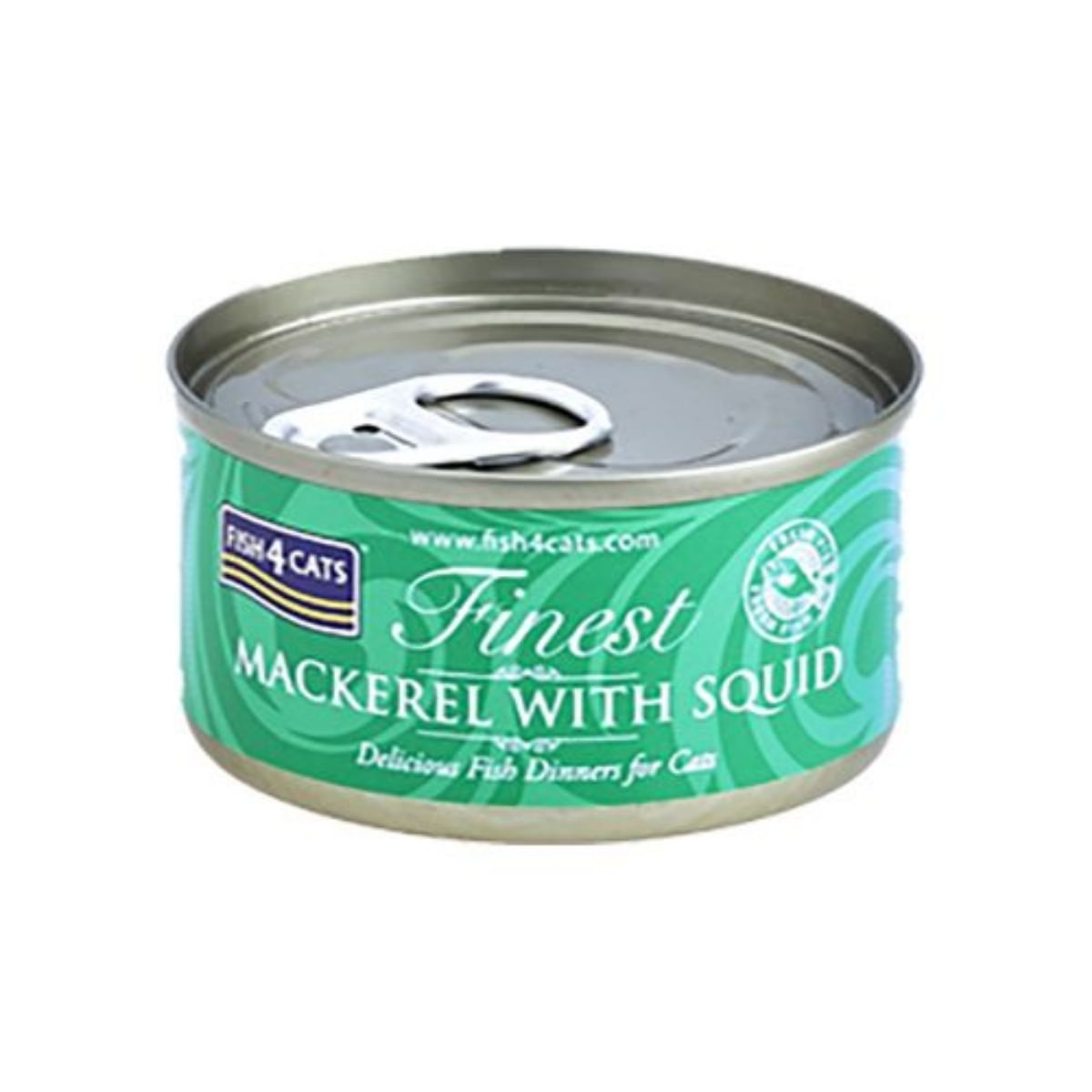 FISH4CATS Finest, Macrou și Calamar, conservă hrană umedă pisici, (în supă), 70g