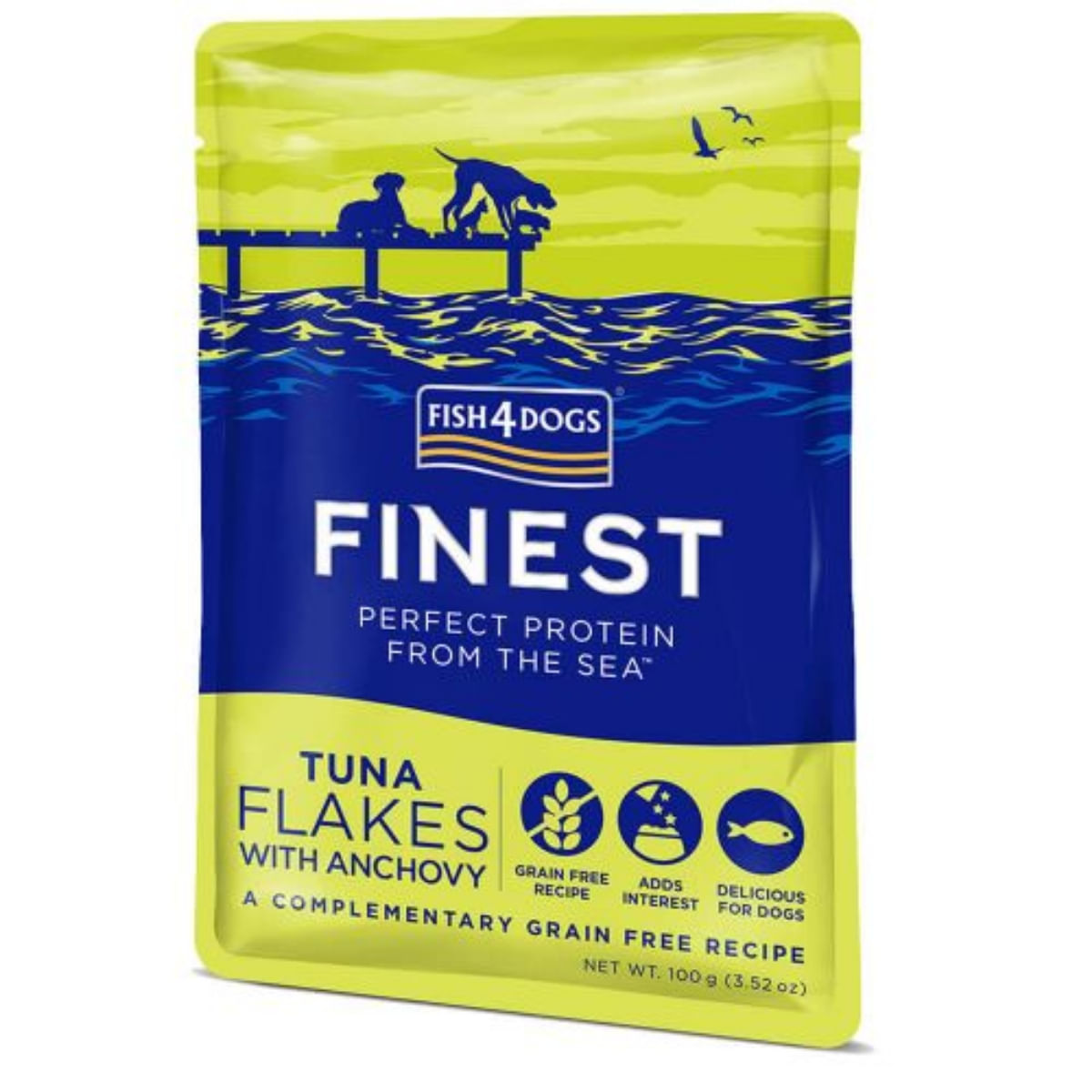 FISH4DOGS Finest, XS-XL, Ton și Anșoa, plic hrană umedă fără cereale câini, (în suc propriu), 100g - 3 | YEO