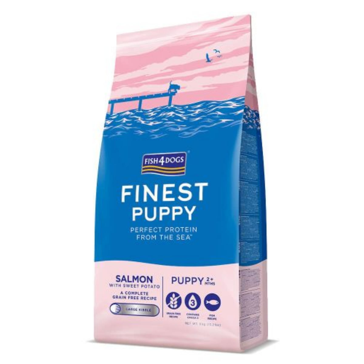 FISH4DOGS Finest Puppy, S-M, Somon și Cartof Dulce, hrană uscată fără cereale câini junior, 6kg - 2 | YEO