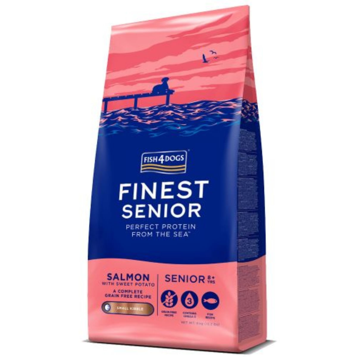 FISH4DOGS Finest Senior, L-XL, Somon și Cartof Dulce, hrană uscată fără cereale câini senior, 1.5kg - 2 | YEO