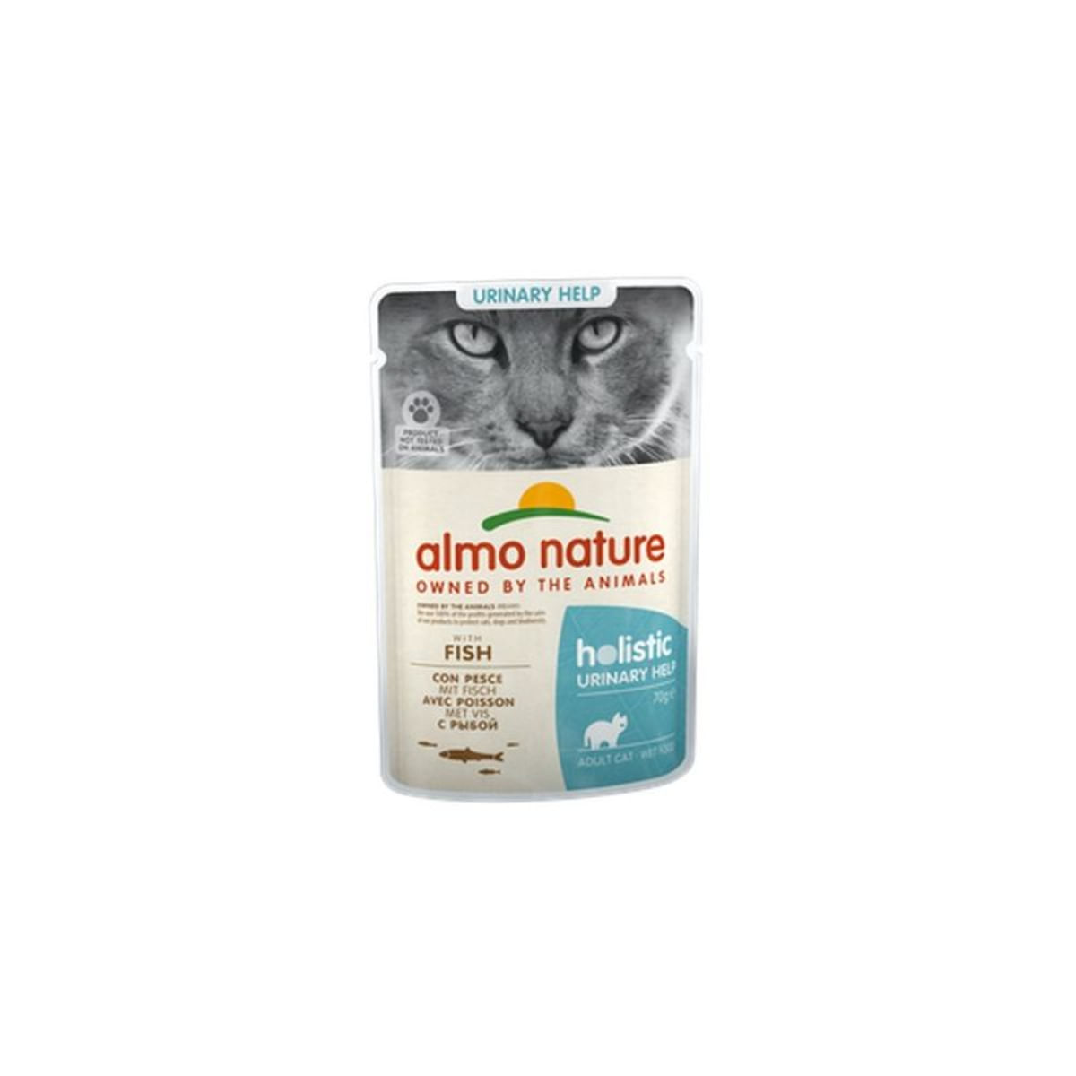 ALMO NATURE Holistic Urinary Help, Pește, plic hrană umedă fără cereale pisici, sistem urinar, (în supă), 70g - 1 | YEO